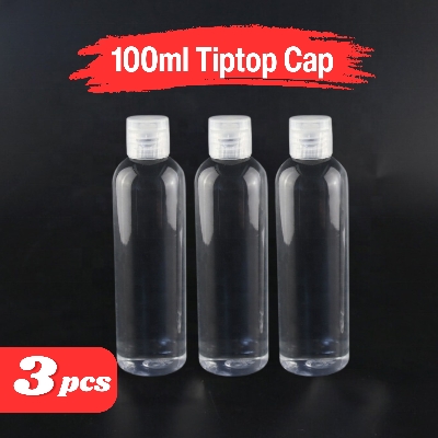 Picture of Plastic Oil Bottle Tiptop Cap 100Ml Transparent- 3pcs