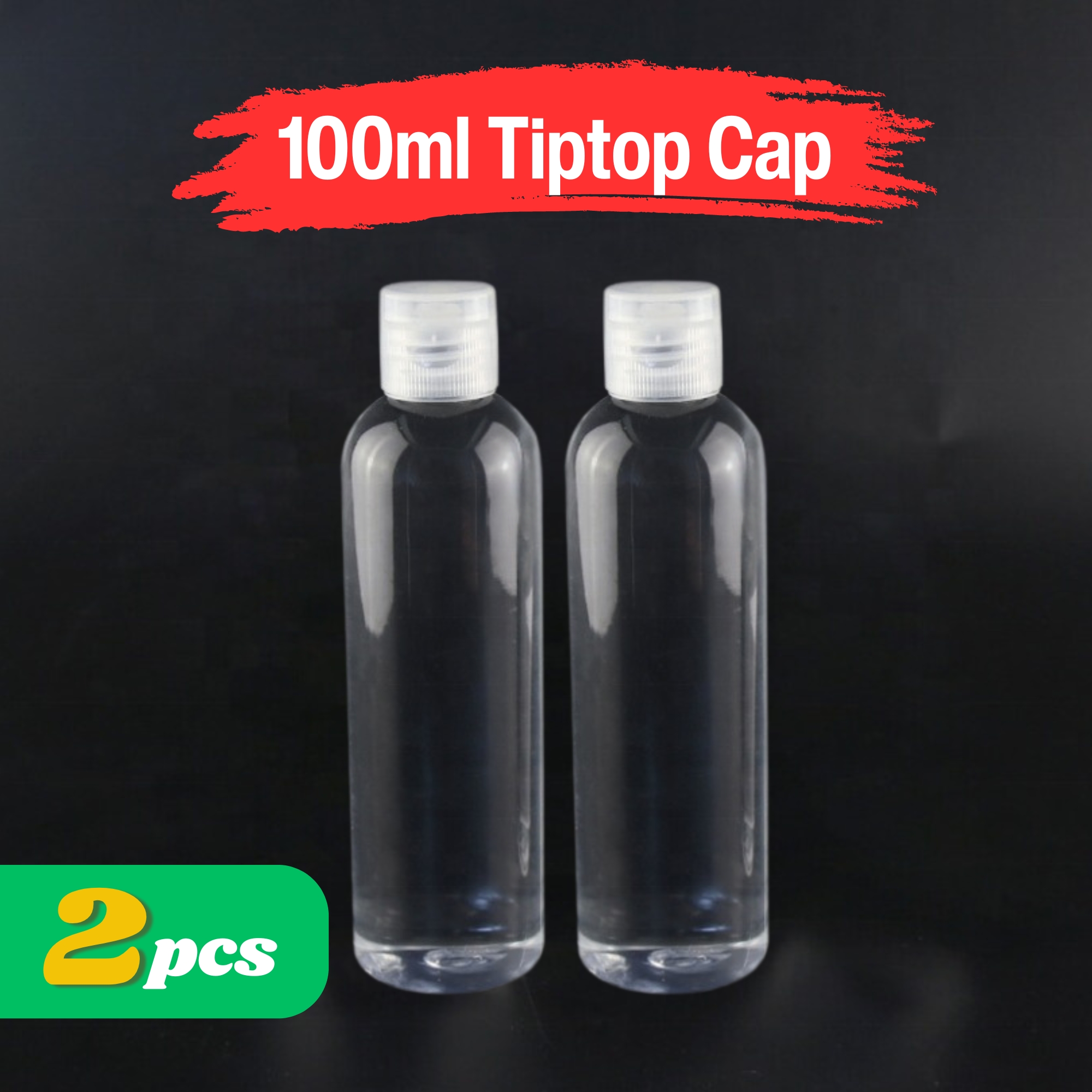 Picture of Plastic Oil Bottle Tiptop Cap 100Ml Transparent- 2pcs