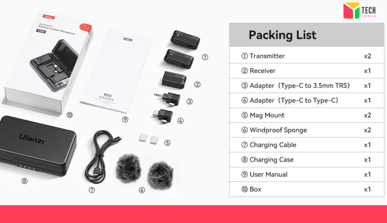 Picture of Ulanzi A100 Wireless Lavalier Mic – Perfect for Vlogging & Streaming