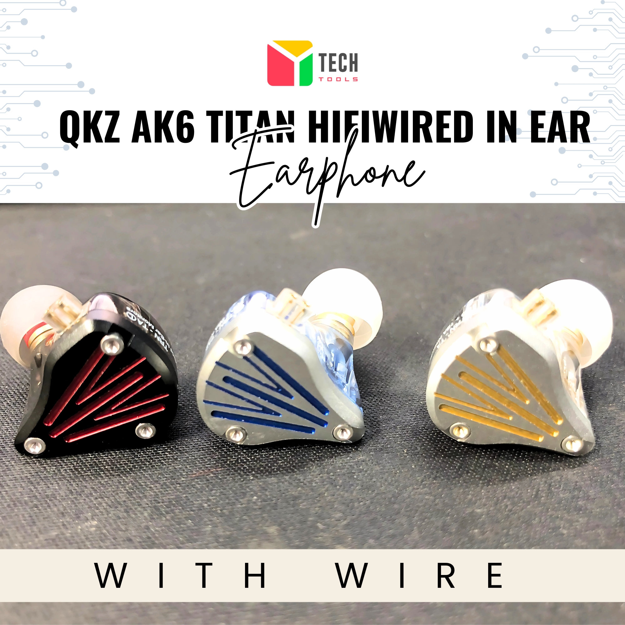 Picture of QKZ AK6 TITAN HIFI Wired In Ear Earphone Headphones with Microphone Stereo Noise Cancelling Headset for Sport Gym Gaming Earphone- 1 pcs ( Random Color)