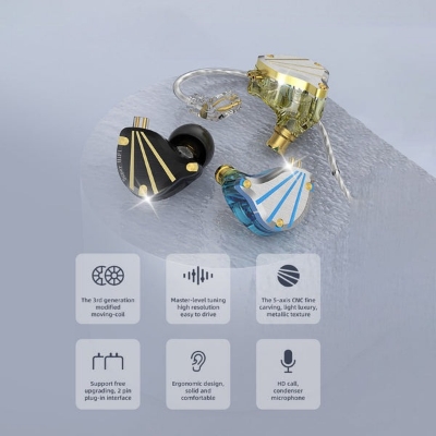 Picture of QKZ AK6 TITAN HIFI Wired In Ear Earphone Headphones with Microphone Stereo Noise Cancelling Headset for Sport Gym Gaming Earphone- 1 pcs ( Random Color)