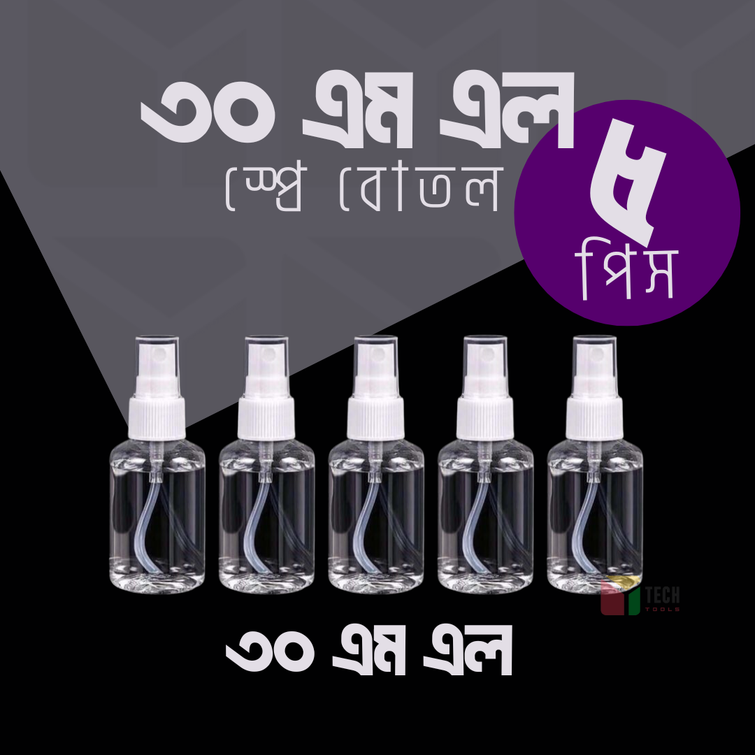 Picture of Mini Transparent Fine Mist Spray Bottle – 30ml Refillable Travel Size