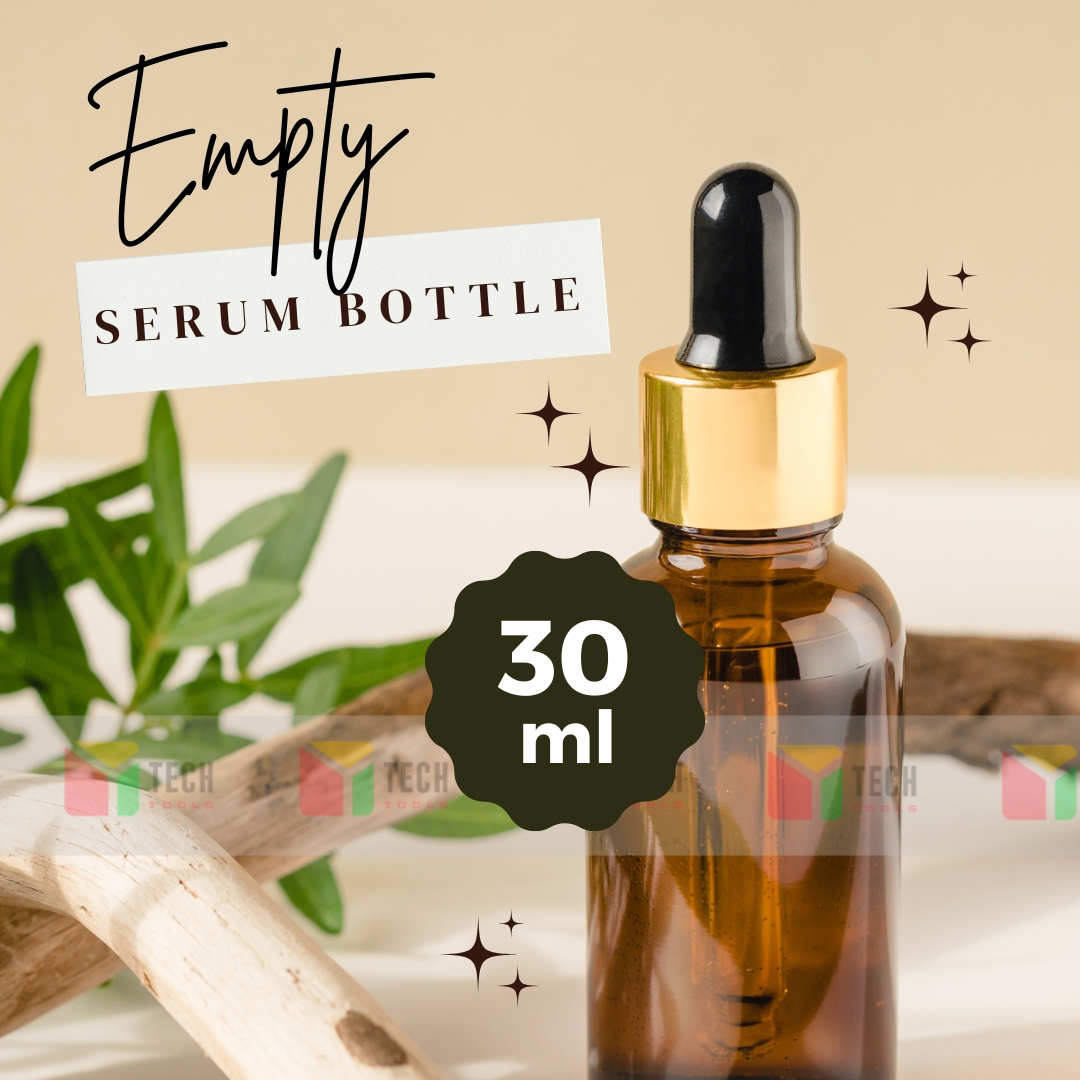 Picture of Premium 30ml Transparent Glass Dropper Bottle – Perfect for Serums, Oils & DIY Cosmetics- 1 pcs