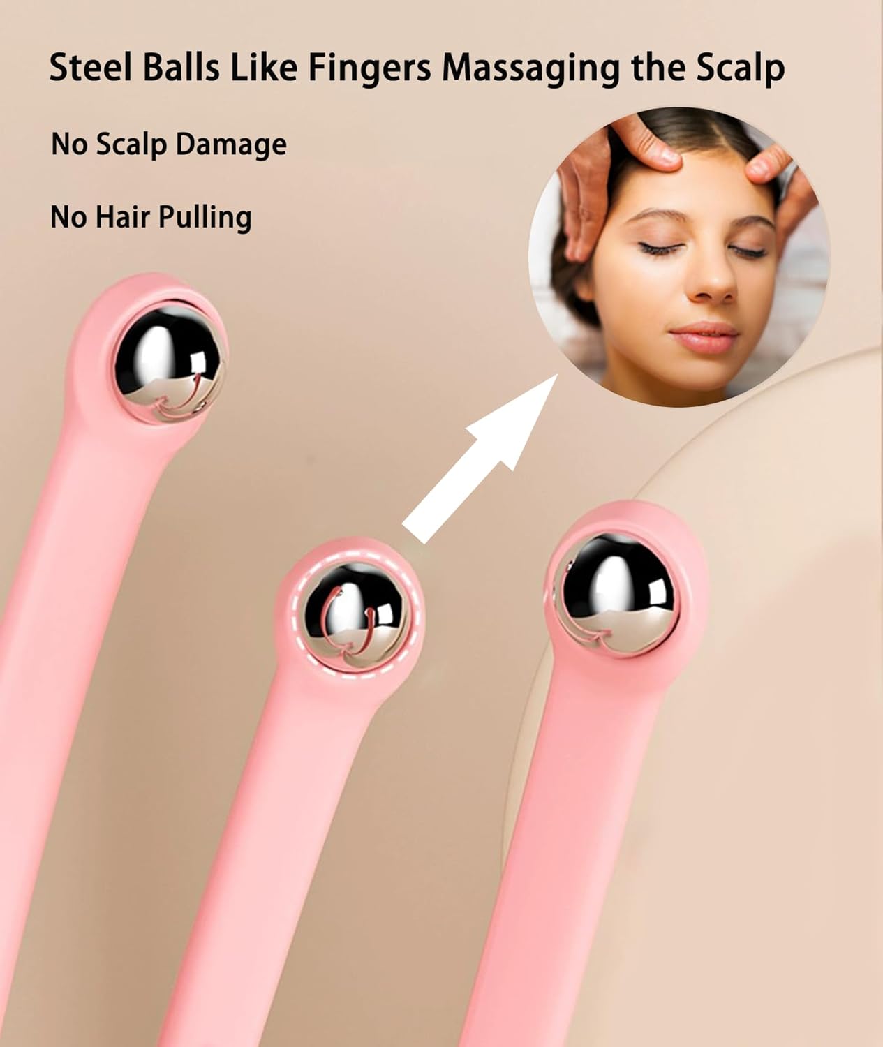 Picture of Handheld Massager Portable Twelve-Claws Head Claw Massager Scalp Massage Tool Steel Ball Head