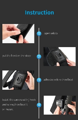 Picture of Telesin Strap bracket backpack J-Hook mount for sports cameras 360°