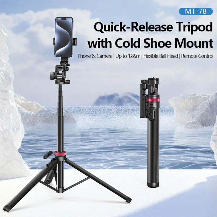Picture of Ulanzi MT-78 Quick-Release Tripod | Compact & Versatile with Cold Shoe Mount