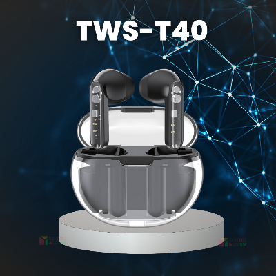 Picture of Mobicom T40 Crystal TWS Bluetooth Earbuds RGB Gaming Earbuds