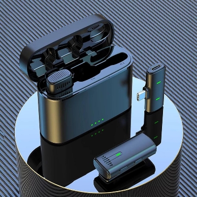 Picture of K10 Wireless Lavalier Microphone Mini Portable Noise Reduction Audio Video Recording With Charging Case For Type-C