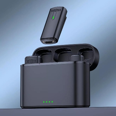 Picture of K10 Wireless Lavalier Microphone Mini Portable Noise Reduction Audio Video Recording With Charging Case For Type-C