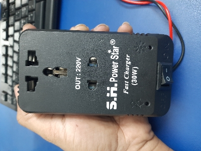 Picture of 30W DC to AC Power Converter | 12V DC to 220V AC Charger | Fast Charging Adapter