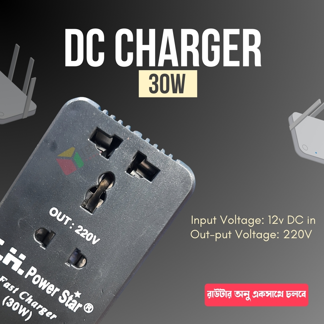 Picture of 30W DC to AC Power Converter | 12V DC to 220V AC Charger | Fast Charging Adapter