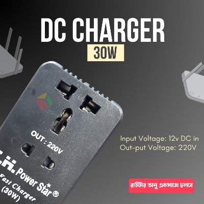 Picture of 30W DC to AC Power Converter | 12V DC to 220V AC Charger | Fast Charging Adapter