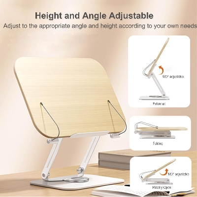 Picture of Adjustable laptop stand/Book Stand for Reading, 360° Rotating Base