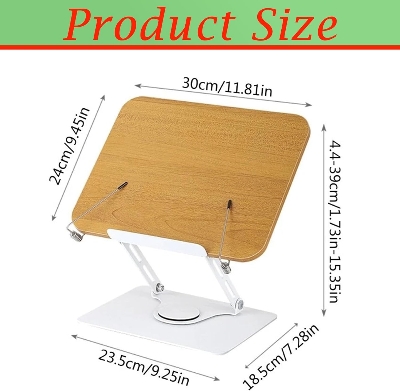 Picture of Adjustable laptop stand/Book Stand for Reading, 360° Rotating Base
