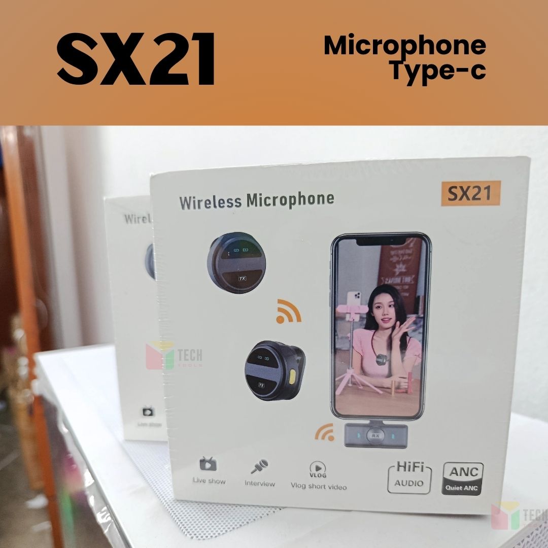 Picture of SX21 Mini Wireless Microphone for Type-C | Crystal Clear Audio for YouTube, Interview & Reels