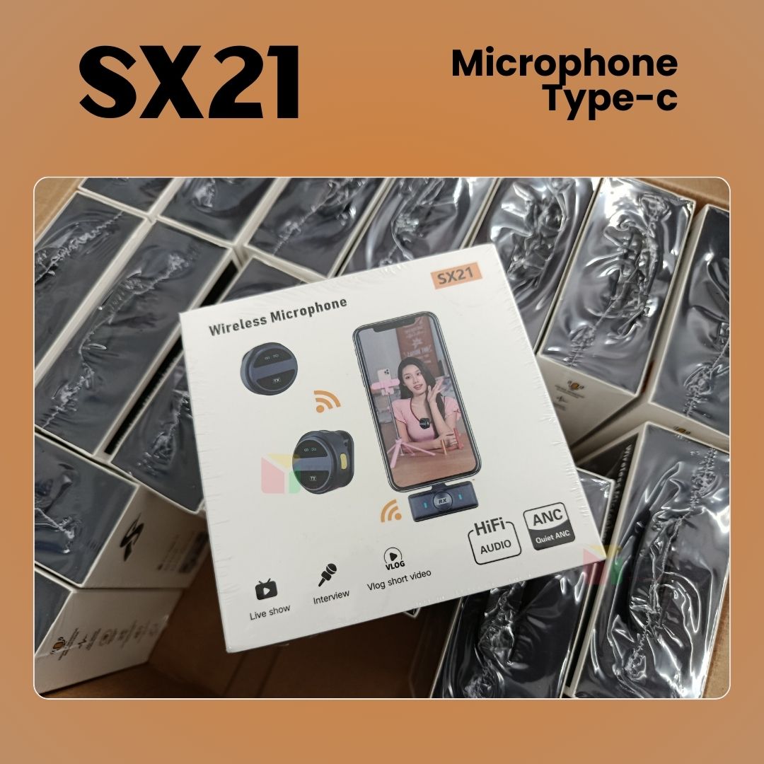 Picture of SX21 Mini Wireless Microphone for Type-C | Crystal Clear Audio for YouTube, Interview & Reels