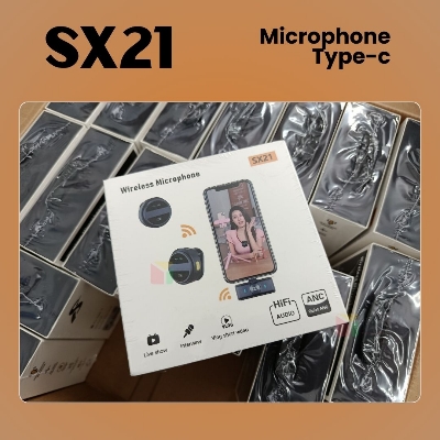 Picture of SX21 Mini Wireless Microphone for Type-C | Crystal Clear Audio for YouTube, Interview & Reels