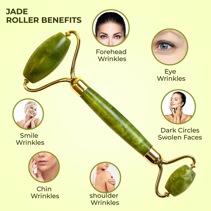Picture of Jade Stone Facial Roller Massager Face Body Eyes Neck Tool