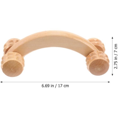 Picture of Handheld Wooden Massager 4 Wheels Roller