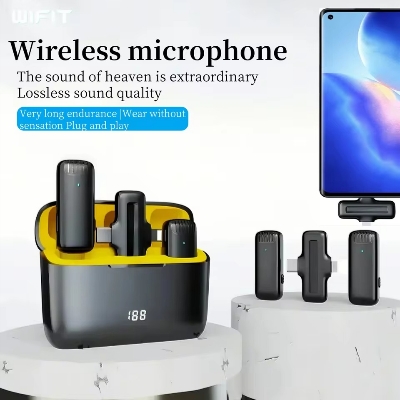 Picture of DK11 Pro Wireless portable lavalier microphone charging case With Type-C and Iphone