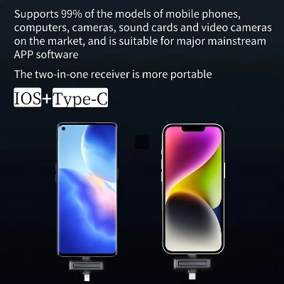 Picture of DK11 Pro Wireless portable lavalier microphone charging case With Type-C and Iphone