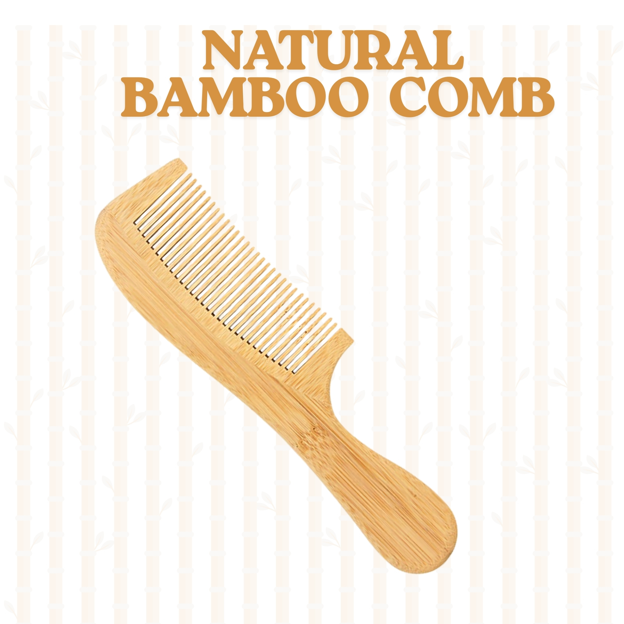 Picture of Bamboo Hair Comb Brush for Smooth & Healthy Hair