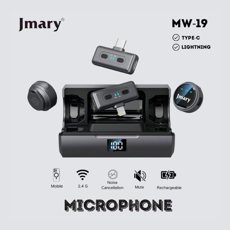 Picture of Jmary MW-19 Wireless Microphone for Type-C & lightning