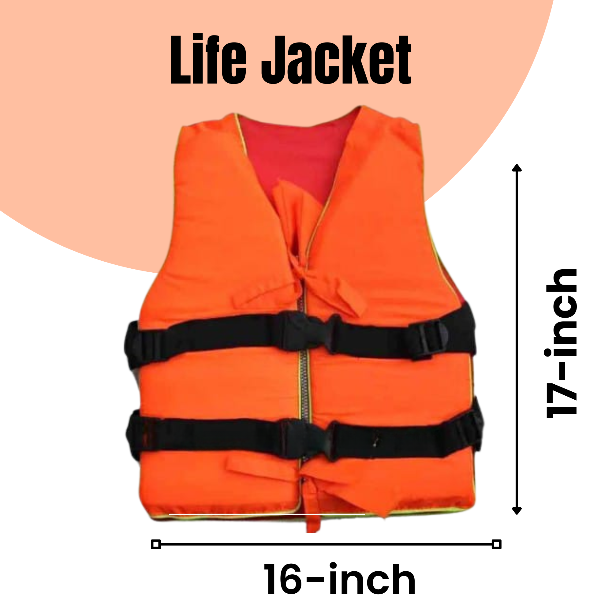 Picture of Life Jacket for Kids & Children – Swimming & Safety Vest (16” Wide × 17” High)