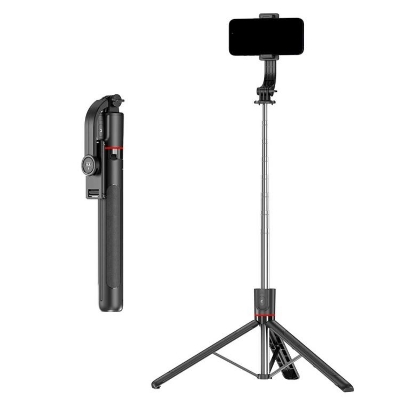 Picture of F15 Selfie Stick Tripod Extendable Pole with Wireless Bluetooth Remote Phone Holder for Smartphone Shooting Vlog Video Recording