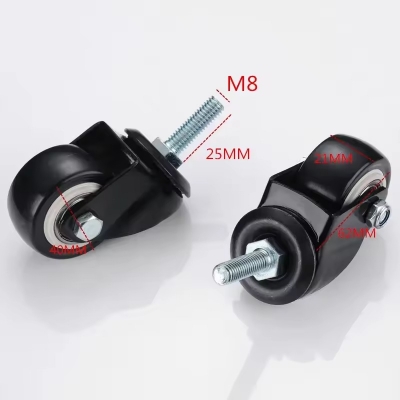 Picture of Caster Wheels 2 Inch Mute Swivel Rubber Caster Wheels Replacement Soft Safe Rollers Furniture Hardware Wheels | 1 Set (4 Pcs)