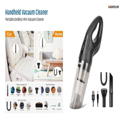 Picture of Homdum 65 Watts Handheld Vacuum Cleaner Portable Cordless Mini Vacuum Cleaner (Black) 12V - 14V car Lighter Socket Jack