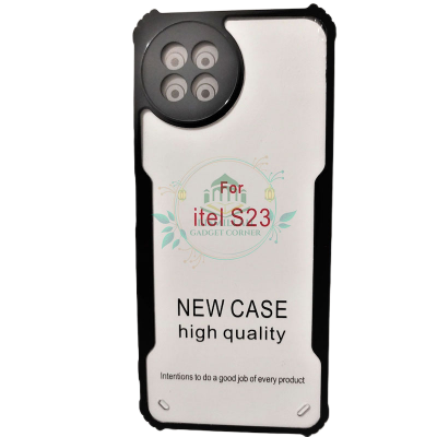 Picture of For iTel S23 NEW Shockproof TPU Bumper Hard Clear Acrylic Mobile Phone Case For S23 Back Cover