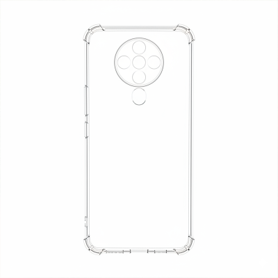 Picture of Tecno Spark 6 Shockproof TPU Bumper Clear Acrylic Mobile Phone Case For Tecno Spark 6 Back Cover - Phone
