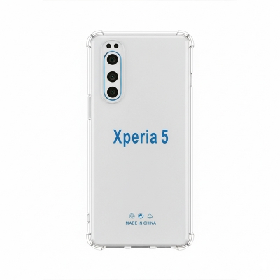 Picture of For Sony Xperia 5 shockproof Transparent liquid Cristal clear long time useable soft premium protective back cover