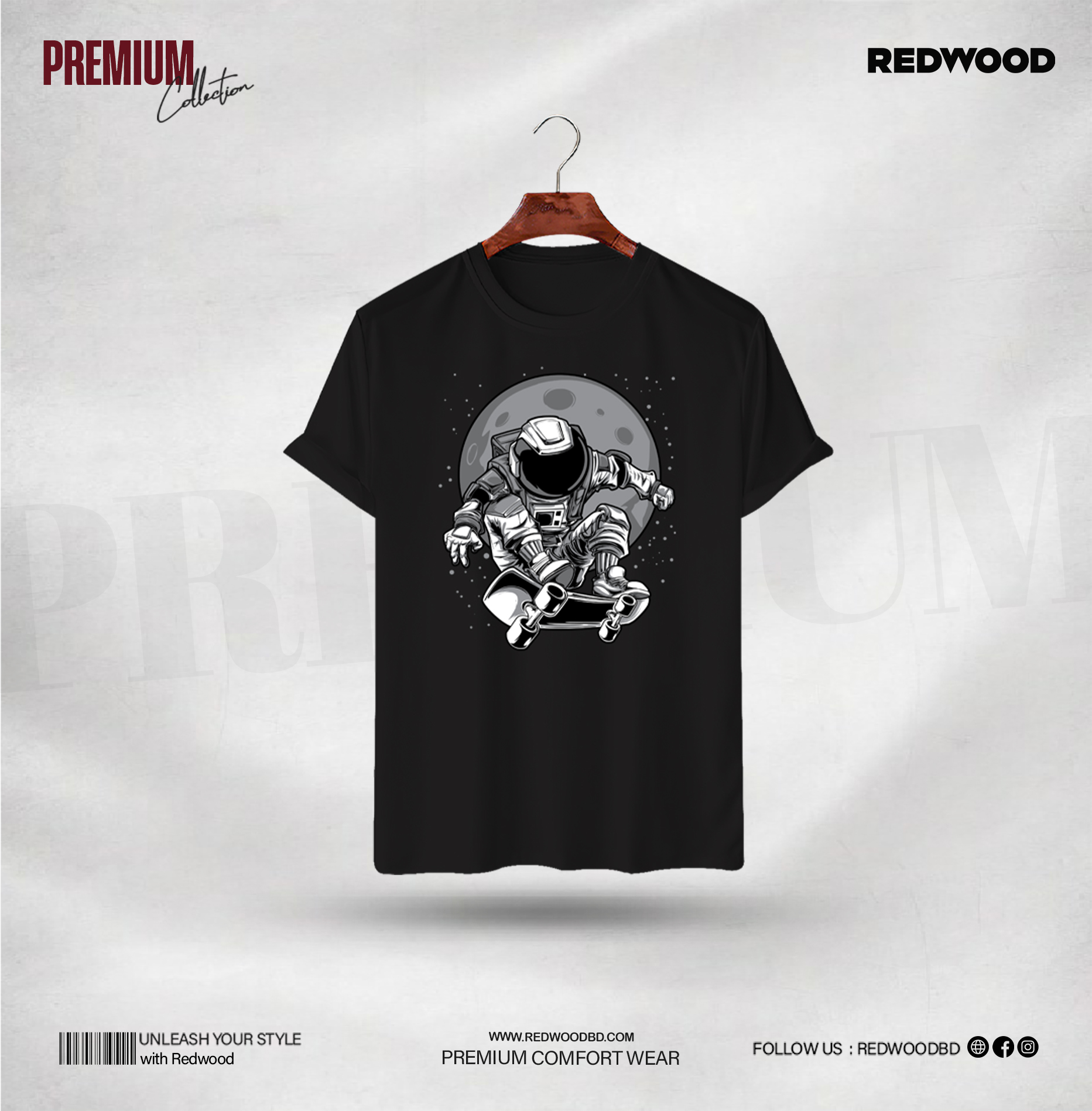 Picture of REDWOOD Premium T-Shirt "Astronaut Skateboard"