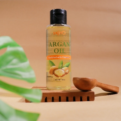 Picture of skinO Argan Oil Enriched with Vitamin E - 100ml to all hair type