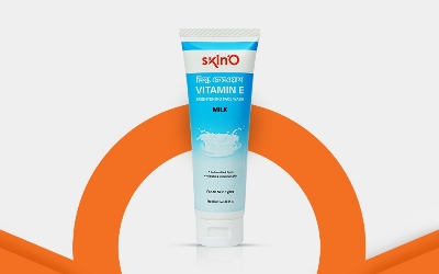 Picture of skinO Vitamin E Brightening Facewash (Milk) 110ml to all skin type