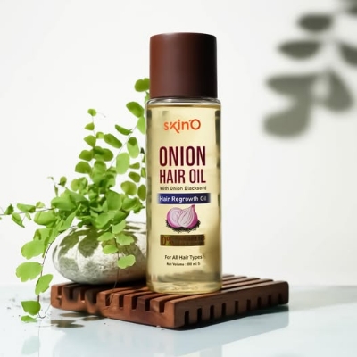 Picture of Skino Onion Hair Oil With Onion Blackseed Hair Regrowth Oil 100ml