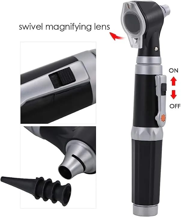 (Ear Nose &Throat) Medical Diagnostic Otoscope Ear Examination Kit with LED Lamp