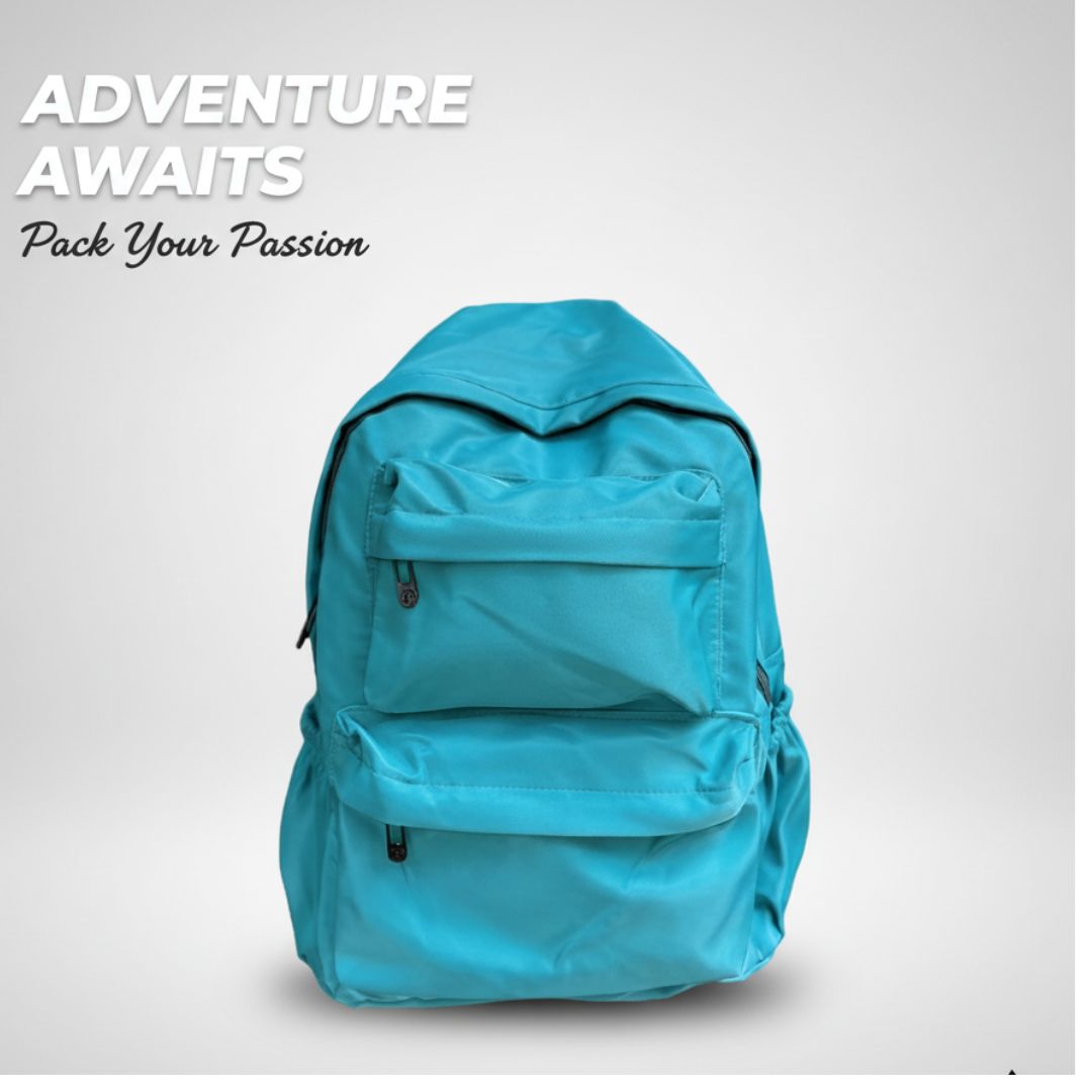Picture of Simple Oxford Large Capacity Comter Backpack - Turquoise