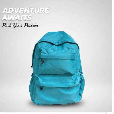 Picture of Simple Oxford Large Capacity Comter Backpack - Turquoise