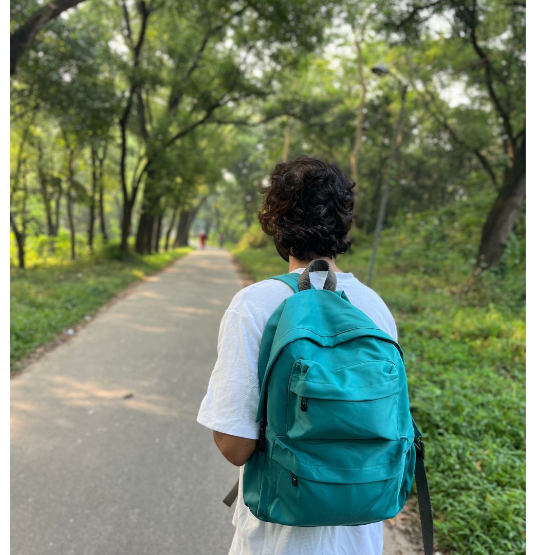 Picture of Simple Oxford Large Capacity Comter Backpack - Turquoise