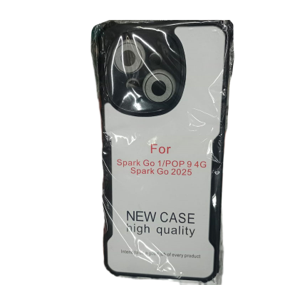 Picture of Xundd Back Cover for Tecno Spark Go 1 / Tecno Pop 9 4G / Tecno Spark Go 2025 Transparent Hybrid Hard PC Back Bumper