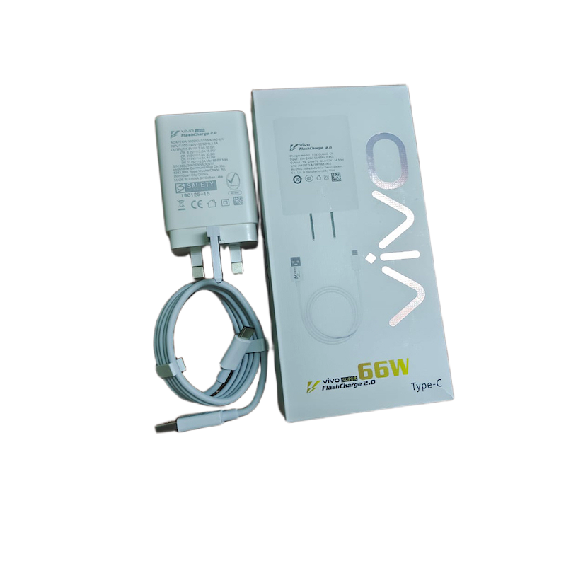 Picture of Vivo 66W FlashCharge 2.0 Charger for Vivo X Series & Latest/5G Phones.For Vivo V23 , V23e , V23e 5G , V23 5G , V23 Pro , V25 , V25 , Y35 ,Y55 , Y76 5G , Y75 ,  Y78 , Y78+ , iQOO Z7 , iQOO Z7s , iQOO Pad , X70 Pro