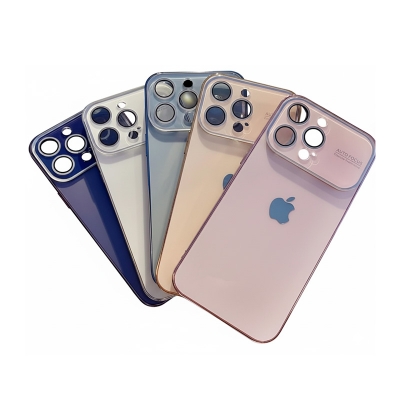 Picture of AG Glass Backplane Lens Integrated iPhone 14 pro Phone Case, Premium Porsche Design, Prismatic Lens, Soft Unbreakable Edge, Shock Absorption Cover for Camera Drop Protection