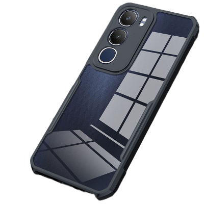 Picture of Xundd Back Cover for vivo y19s 5g Transparent Hybrid Hard PC Back Bumper