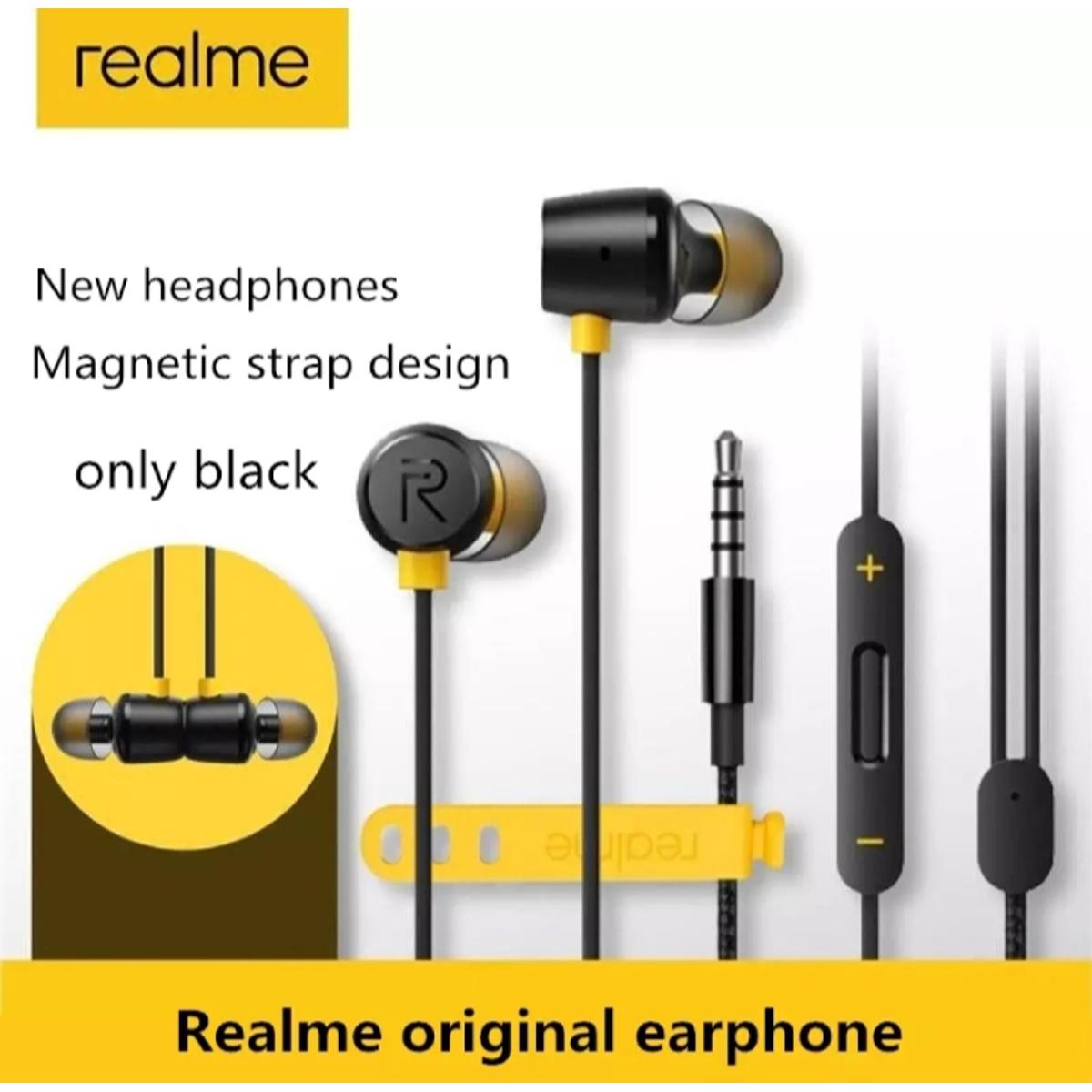Picture of Realme Buds 2 Magnet Wired Earphones With Mic  Realme Buds 2 Magnet Subwoofer Stereo Wired Earphones  Earbuds 2 Bass  Realme Phone Earphone