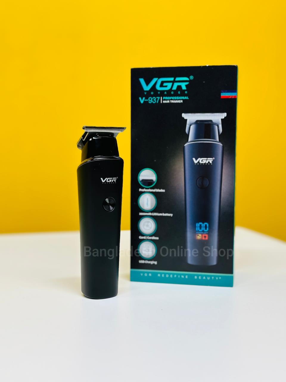 Picture of VGR V-937 NEW 8-hour Use time electric clipper LCD hair clipper hair salon special engraving electric clipper