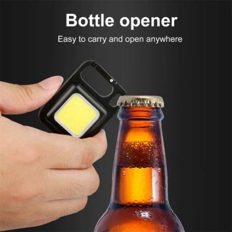 Picture of Portable LED Keychain Lights COB Flashlight Outdoor Work Light For Strong Magnetic Bottle Opener Camping Emergency Light