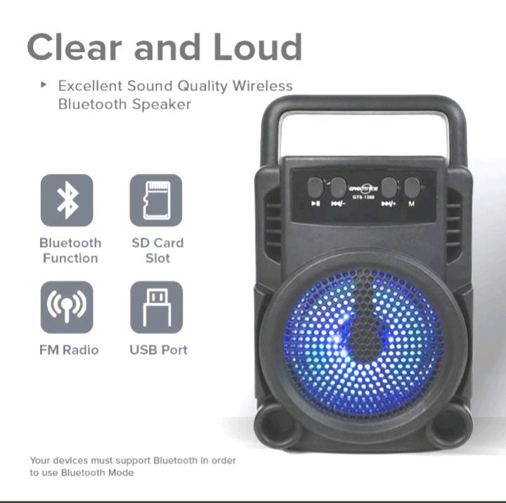 Picture of GTS 1360 Wireless Bluetooth Speaker EXTRA BASS